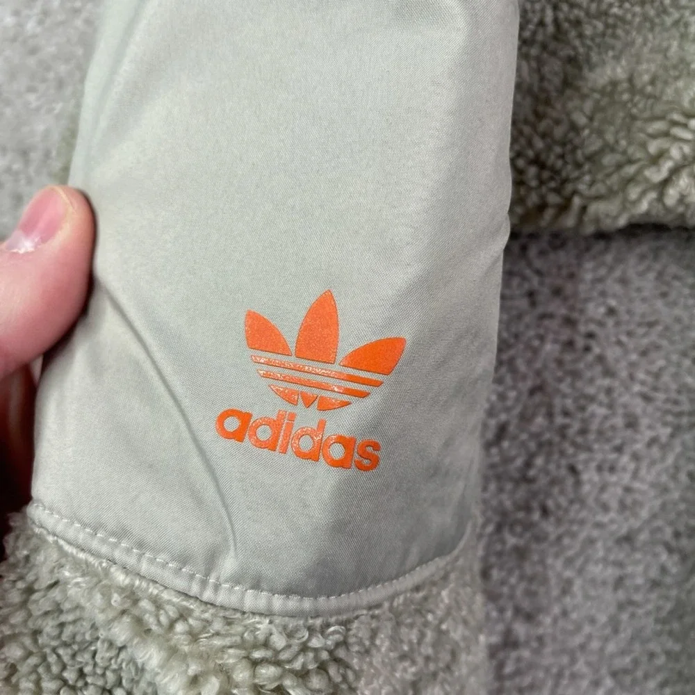 Adidas Jacket‎ Mens Medium Tan Sherpa Fleece Snowboarding Full Zip Polar Coat